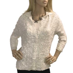 1831 - Origami Blouses White  - One Size Fits Most