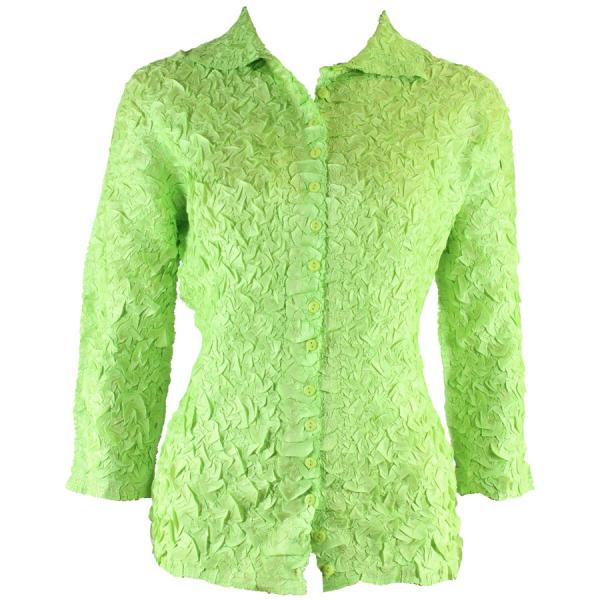 wholesale 1831 - Origami Blouses Solid Lime (MB) - Plus Size Fits (XL-2X)