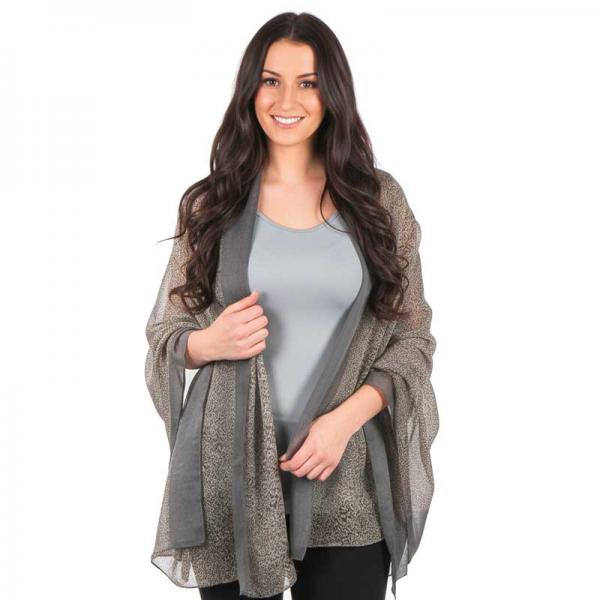 wholesale 1097 - Bordered Print Shawls Grey Bordered  - 