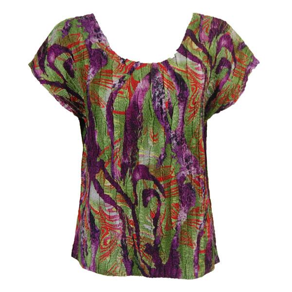 Wholesale 1904 - Magic Crush Cap Sleeve Tops P19 - Multi Abstract - One Size Fits  (S-L)