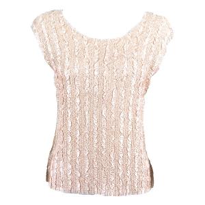 1904 - Magic Crush Cap Sleeve Tops Solid Champagne-B - One Size Fits Most