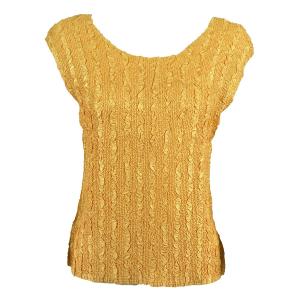 1904 - Magic Crush Cap Sleeve Tops Solid Gold-B - One Size Fits Most