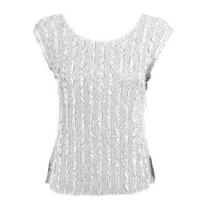 1904 - Magic Crush Cap Sleeve Tops Solid Silver-B - One Size Fits Most
