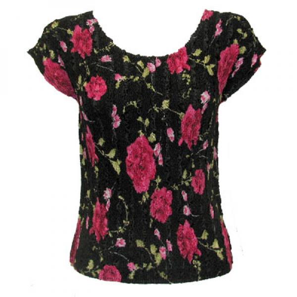 Wholesale 1904 - Magic Crush Cap Sleeve Tops 090 - Multi Floral - One Size Fits  (S-L)