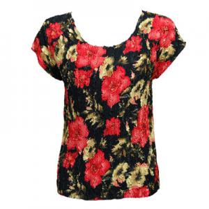1904 - Magic Crush Cap Sleeve Tops 358 - Multi Floral - One Size Fits  (S-L)