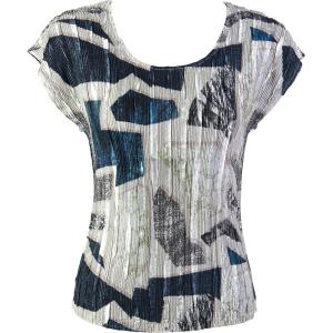 1904 - Magic Crush Cap Sleeve Tops 5788 - Multi Abstract - One Size Fits  (S-L)