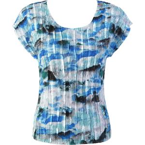 1904 - Magic Crush Cap Sleeve Tops 5407 - Multi Abstract - One Size Fits  (S-L)