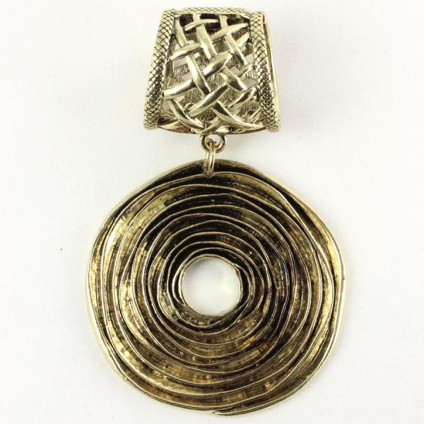 1905 - Scarf Pendants #067 Gold Multi Circle (Hinged Tube) - 