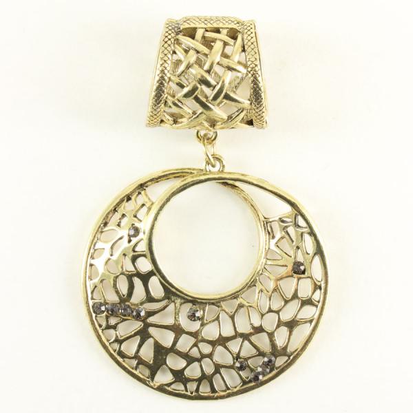 wholesale 1905 - Scarf Pendants #083 Circle Design (Hinged Tube)(MB) - 