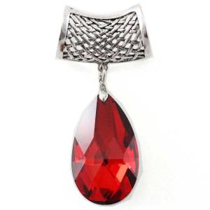 Wholesale 1905 - Scarf Pendants #S129 Red Teardrop Crystal - 