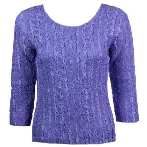 1906 - Magic Crush Three Quarter Sleeve Tops Solid Violet-B Two Ply - One Size Fits  (S-L)