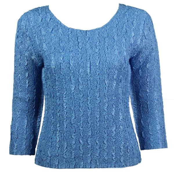 Wholesale 1906 - Magic Crush Three Quarter Sleeve Tops Solid Azure-B Two Ply - One Size Fits  (S-L)