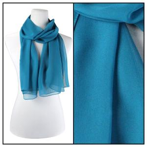 Silky Dress Scarves - 1909 S02 Solid Teal - 