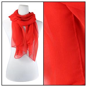 Silky Dress Scarves - 1909 S06 Solid Red - 