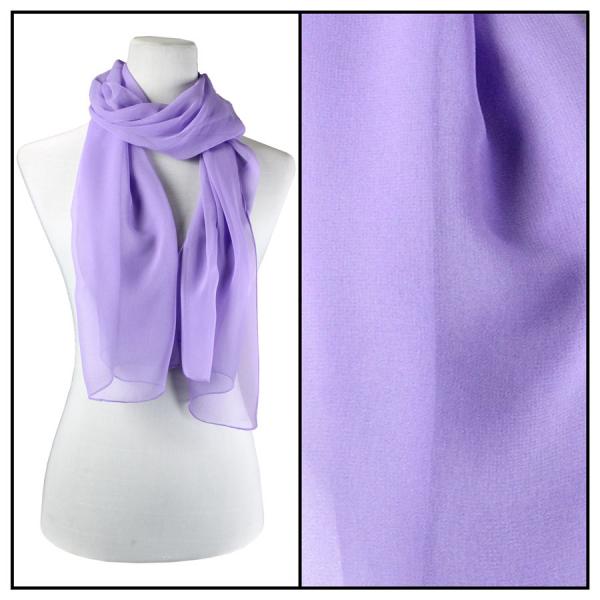 1909 - Silky Dress Scarves S09<br>Solid Lavender<br>Silky Dress Scarf - 