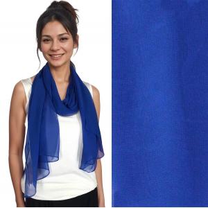 1909/T - Silky Dress Scarves  S10 <br>Solid Royal  - 18