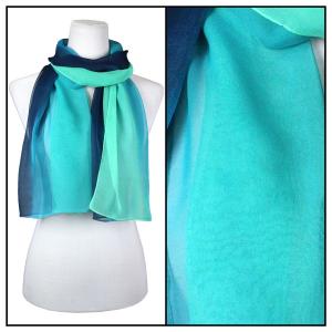 Wholesale  TC12<br>Tri-Color Navy/Blue/Seafoam<br>Silky Dress Scarf - 