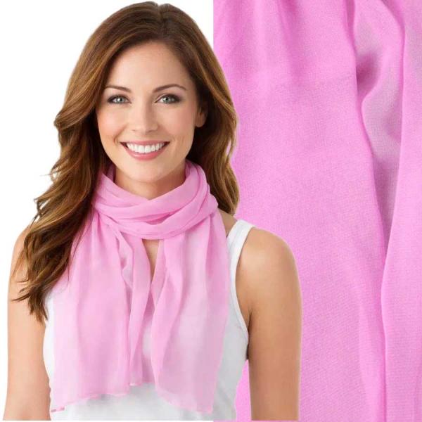 Wholesale 1909/T - Silky Dress Scarves  S12<BR> Solid Raspberry - 18