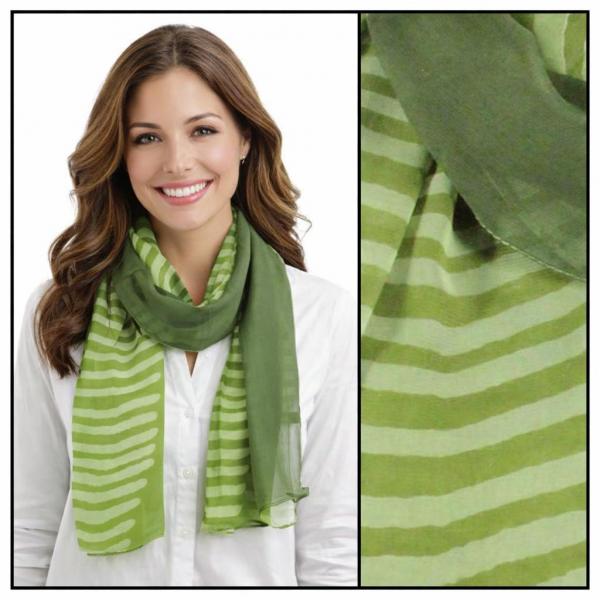 wholesale 1909/T - Silky Dress Scarves  N113/6 <br>Olive Striped (MB) - 18