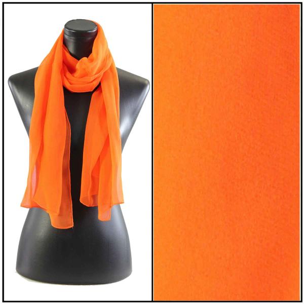 Wholesale 1909/T - Silky Dress Scarves  Solid Orange S20 (MB) - 