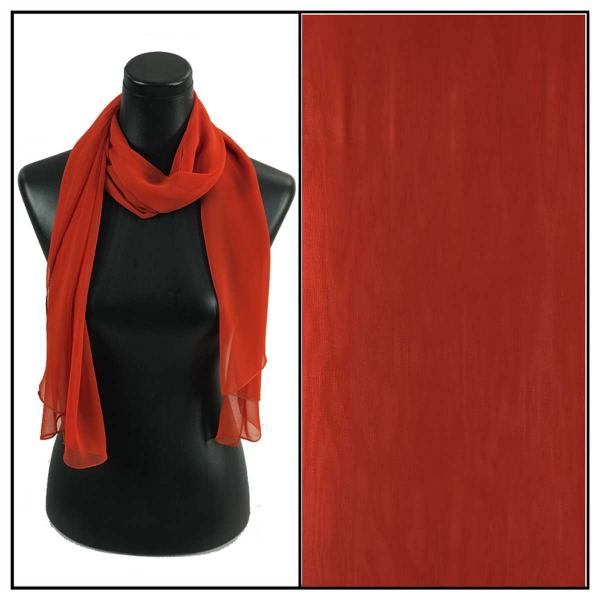 wholesale 1909 - Silky Dress Scarves Solid Paprika S25 - 