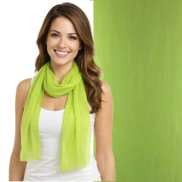 Wholesale 1909/T - Silky Dress Scarves  S29 <br>Solid Lime Green - 18