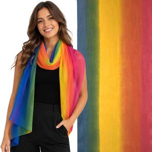 1909/T - Silky Dress Scarves  TC19<br> Tri-Color Multi (MB) - 18