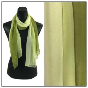 Silky Dress Scarves - 1909 TC25 Tri-Color Avocado/Sage/Cream - 