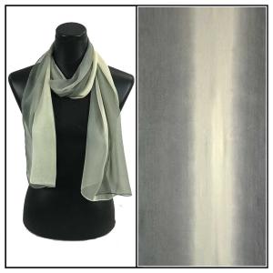 Silky Dress Scarves - 1909 TC27 Tri-Color Charcoal/Beige/Grey - 