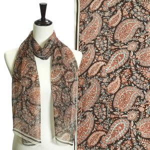 Wholesale 1909 - Silky Dress Scarves PAIS03 - Paisley Beige/Rust - 