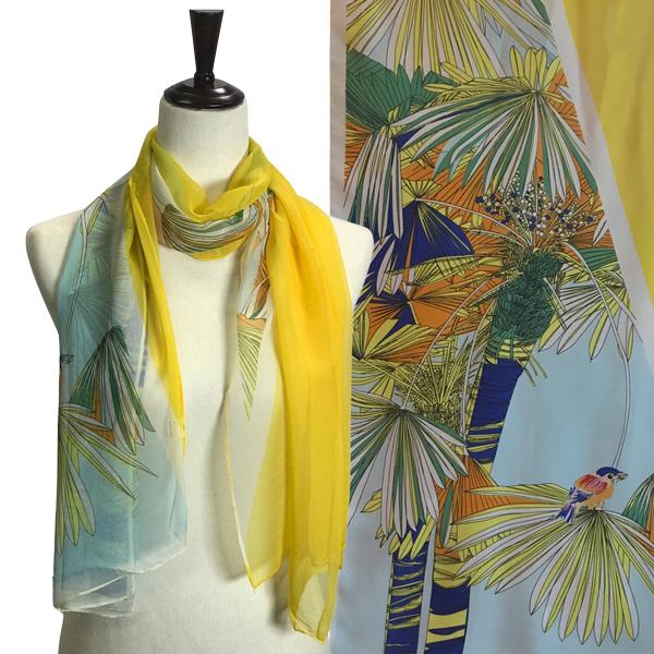 wholesale Silky Dress Scarves - 1909 CHK03 - Chickadee Yellow - 