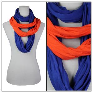 Wholesale  Orange-Blue (Florida) Infinity Scarves - Team Spirit 200* - 