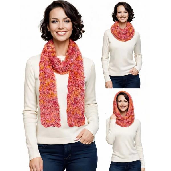 wholesale 195 - Boutique Edition Magic Scarves Hot Pink-Orange Splash Boutique Edition Magic Scarf - 