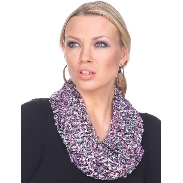 Wholesale 26791 - Confetti Infinity Scarves Purple-Pink (MB) - 