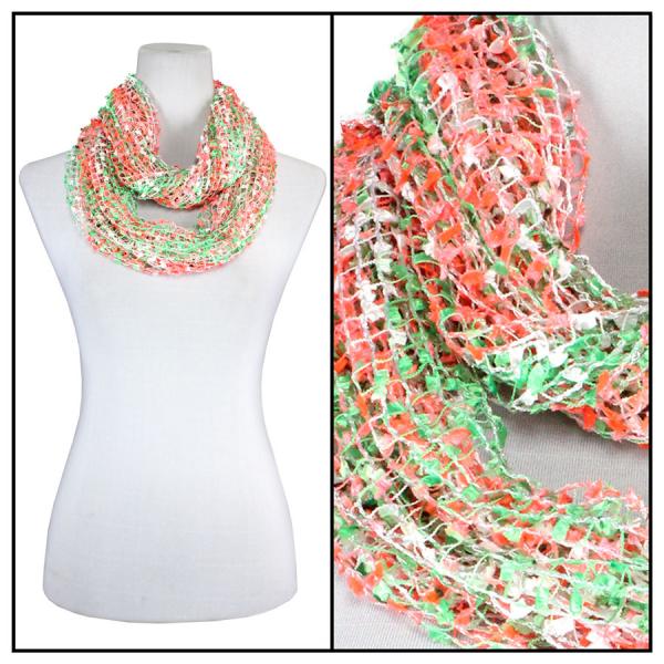 Wholesale 26791 - Confetti Infinity Scarves Coral-Green (MB) - 