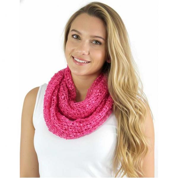wholesale 26791 - Confetti Infinity Scarves Fuchsia - 