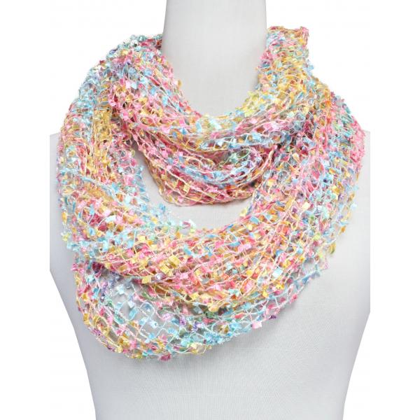 Wholesale 26791 - Confetti Infinity Scarves Pastel Tones (MB) - 