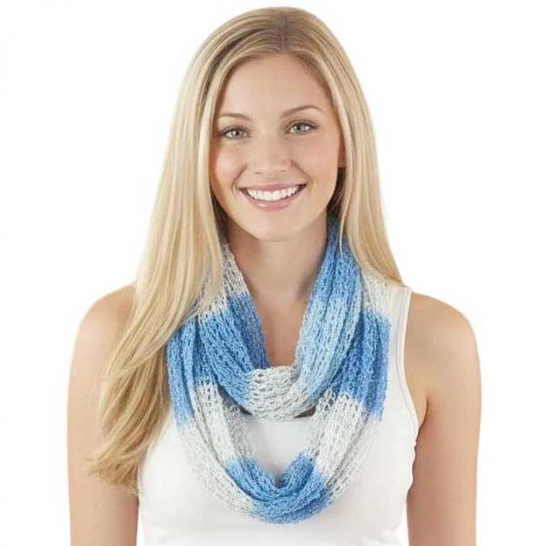 wholesale 26791 - Confetti Infinity Scarves Variegated Blue-Grey - 
