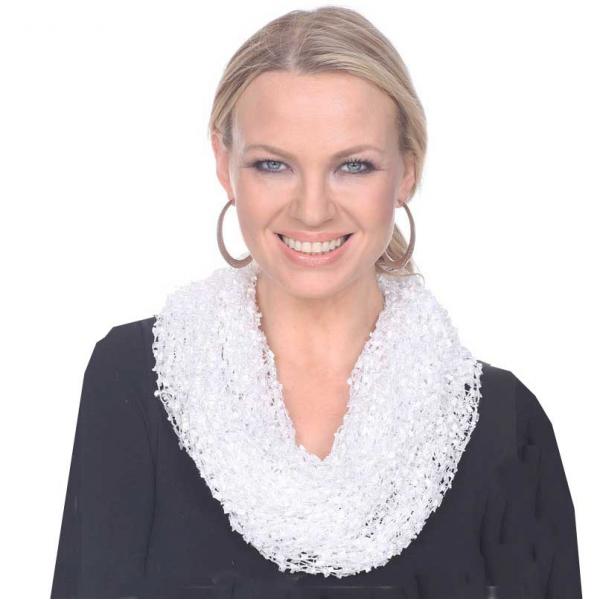 wholesale 26791 - Confetti Infinity Scarves White - 