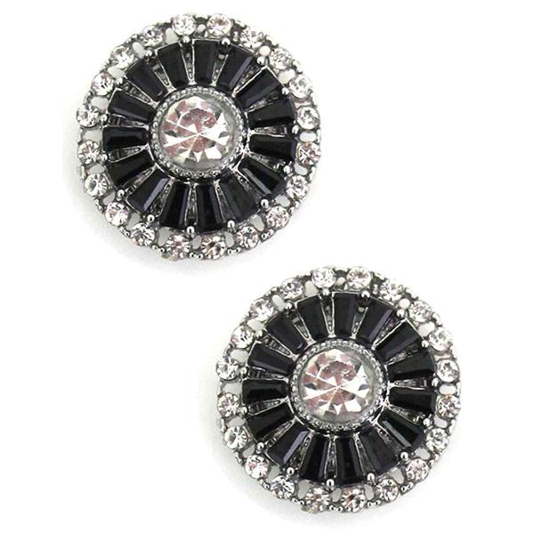 wholesale Magnetic Brooches - Small Double Sided 1970 MB402 Black (Double Sided) - 