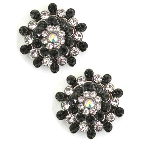 Magnetic Brooches - Small Double Sided 1970 MB405 Black (Double Sided)(MB) - 