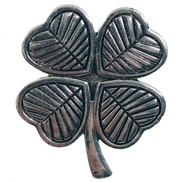 wholesale Saint Patrick's Day 2997 - Artful Design Magnetic Brooches<br>552 Silver Shamrock - One Size Fits All