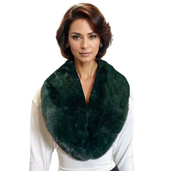 wholesale Saint Patrick's Day Faux Rabbit - Dark Green<br>
LC3800 - Faux Fur Collars - One Size Fits All