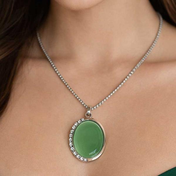 wholesale 1988 - Goddess of The Moon Necklace 29 - Light Green - 