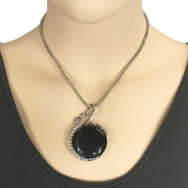 wholesale 1988 - Goddess of The Moon Necklace 34 - Black - 