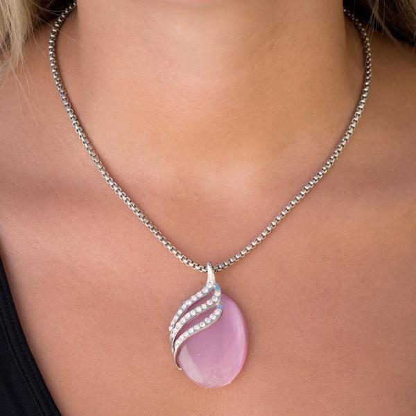 wholesale 1988 - Goddess of The Moon Necklace 11 - Pink (MB) - 