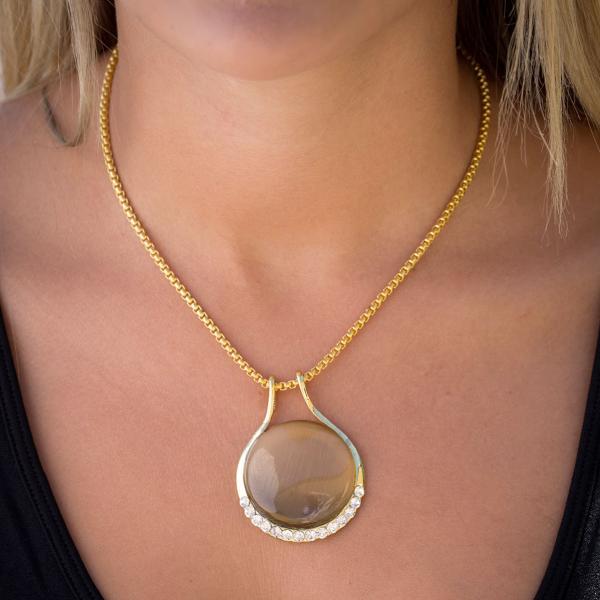 wholesale 1988 - Goddess of The Moon Necklace 33 - Champagne - 