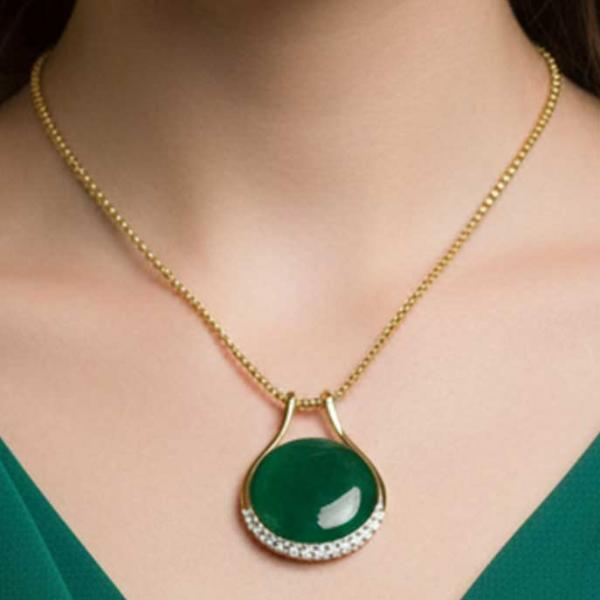 wholesale 1988 - Goddess of The Moon Necklace 33 - Green (MB) - 