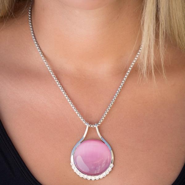 wholesale 1988 - Goddess of The Moon Necklace 33 - Pink (MB) - 