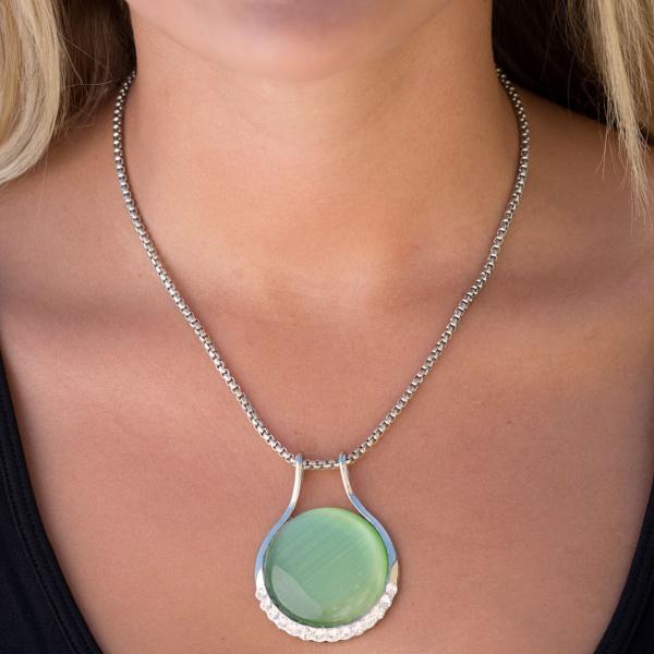 wholesale 1988 - Goddess of The Moon Necklace 33 - Light Green (MB) - 